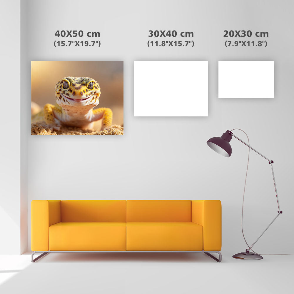 Leopardgecko med leende – Diamantmålning