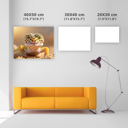 Leopardgecko med leende – Diamantmålning