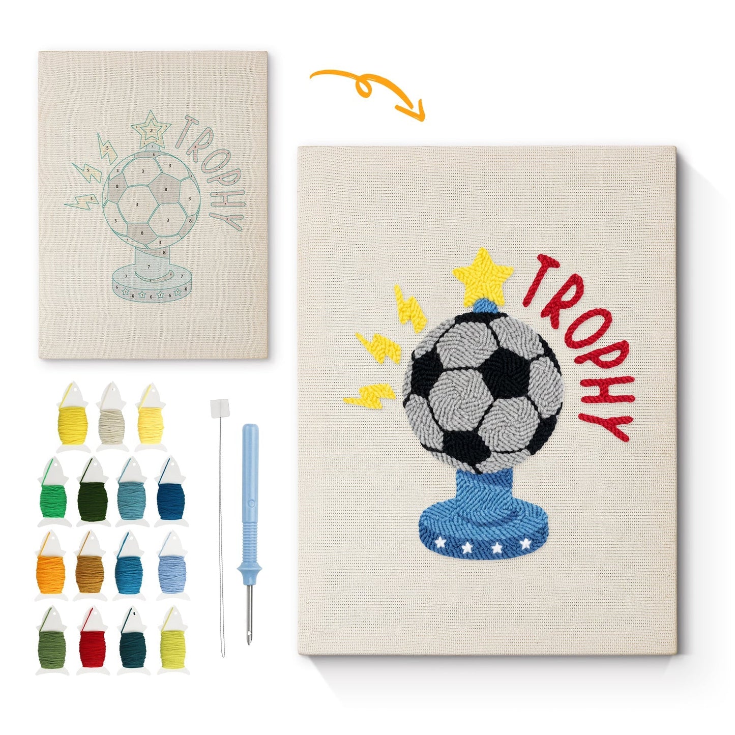 Trofévinnare – Punch needle-broderi