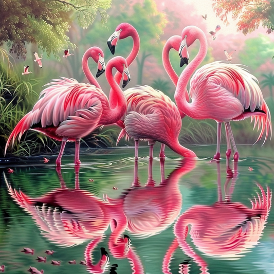 Flamingoflock - DiamantmåLning