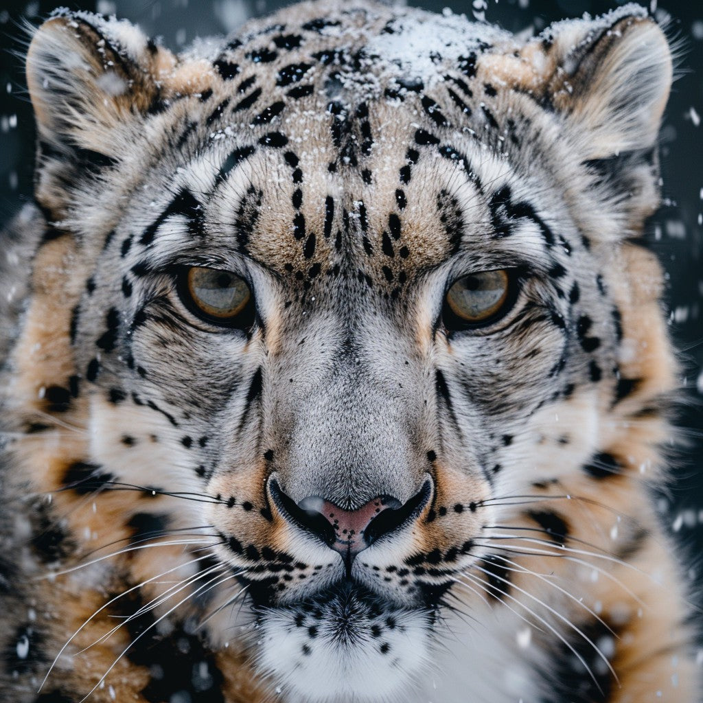 Majestätisk snöleopard – Diamantmålning