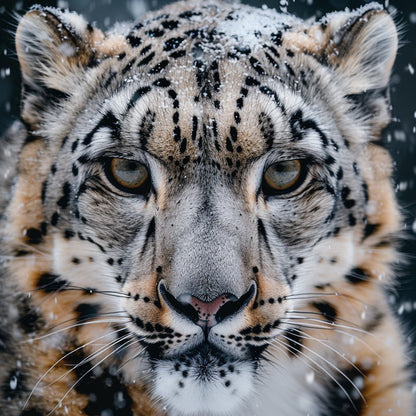 Majestätisk snöleopard – Diamantmålning