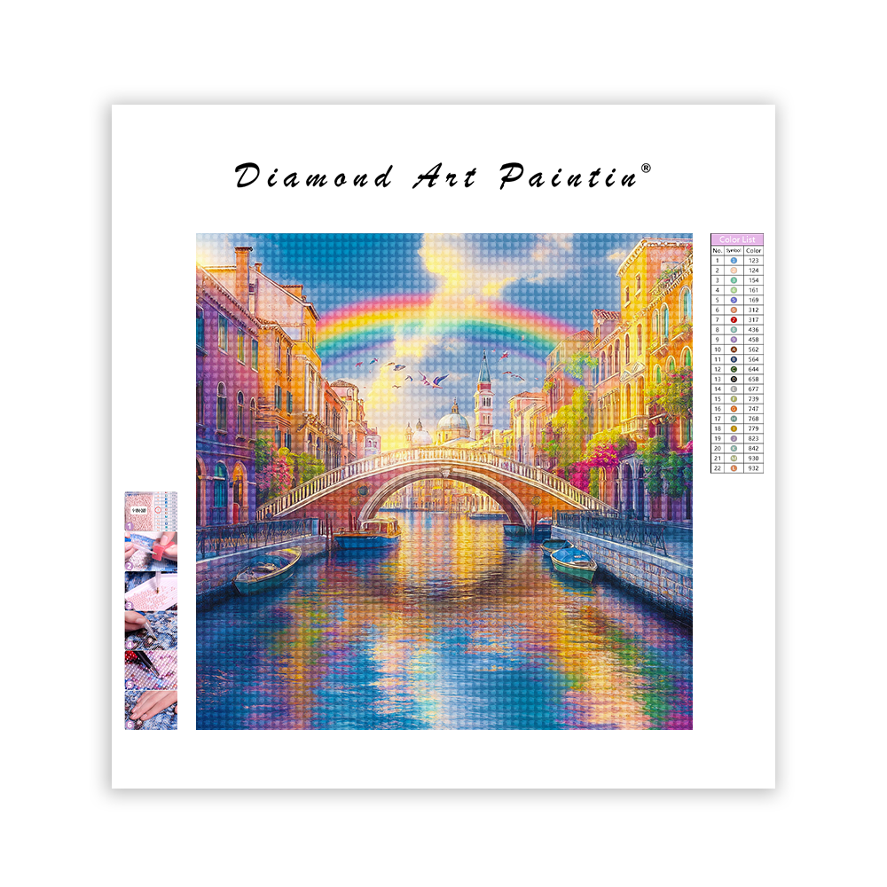 Vibrant City River - DiamantmåLning