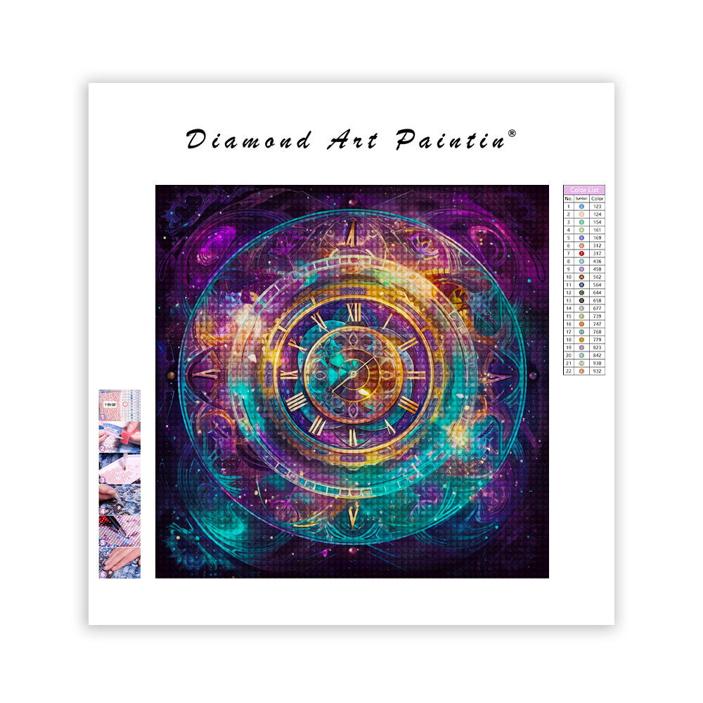 Klocka Swirling - DiamantmåLning