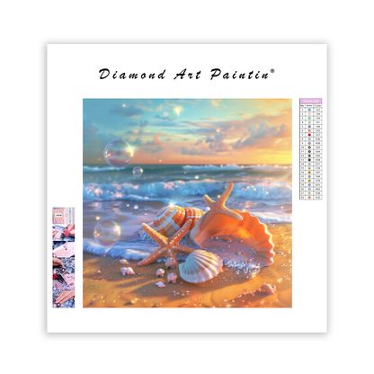 Strandsnäckor - Diamantmålning