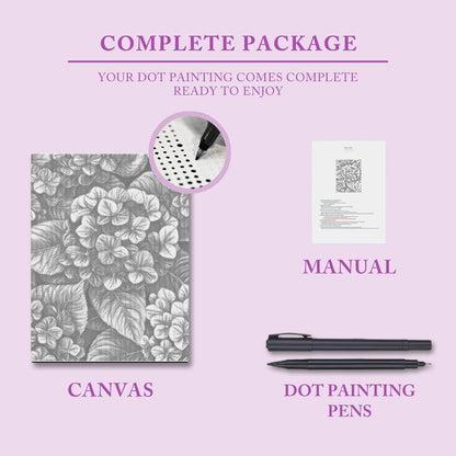 Hortensior i grupper - Prickmålning