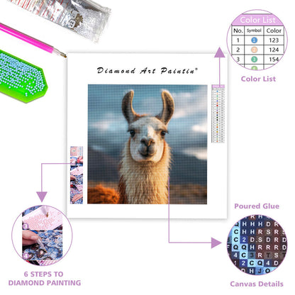 Lamaporträtt – Diamantmålning