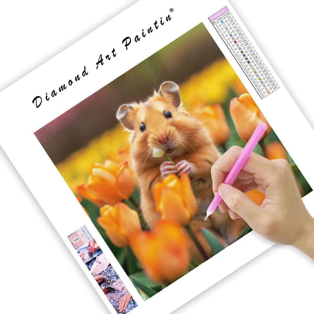 Tulpanhamster – Diamantmålning
