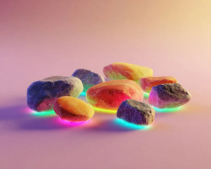 Svävande neonstenar – Diamantmålning