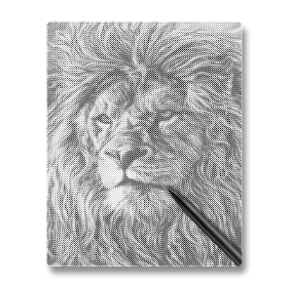 Jätteafrikanska lejon - Prickmålning