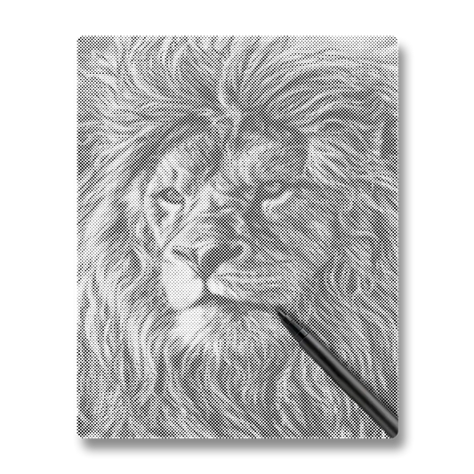 Jätteafrikanska lejon - Prickmålning