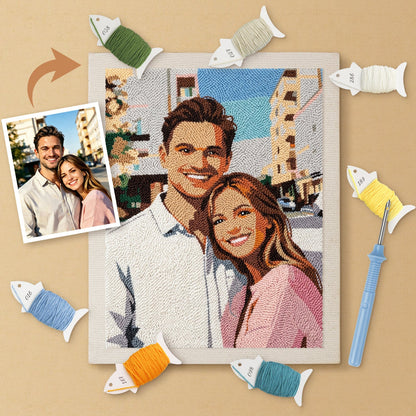 Personligt foto – Punch needle-broderi