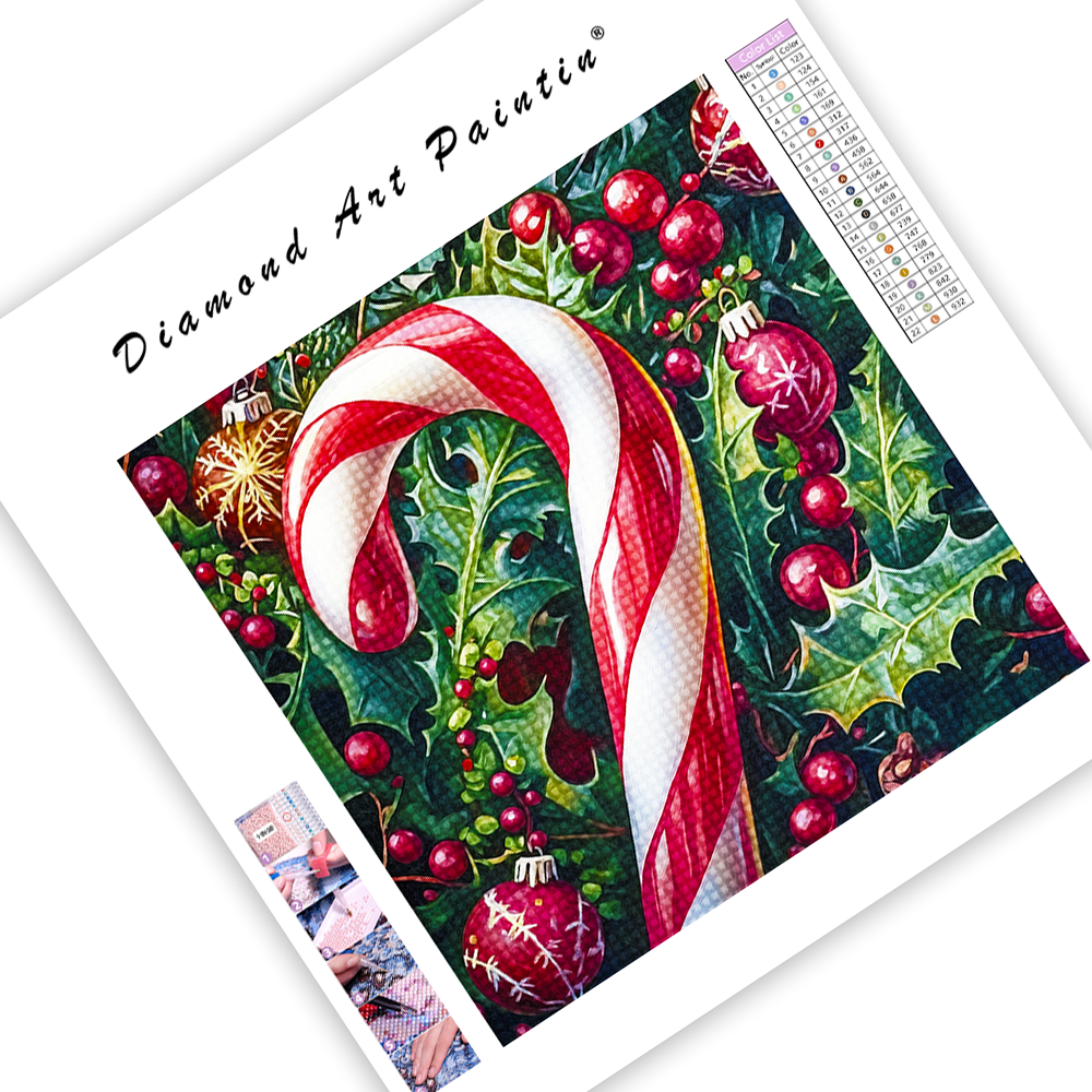 Vibrant Candy Cane - DiamantmåLning