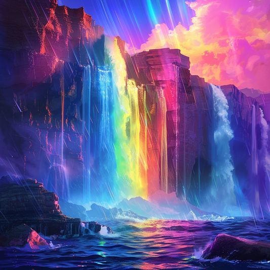 Regnbågsfall - Diamantmålning