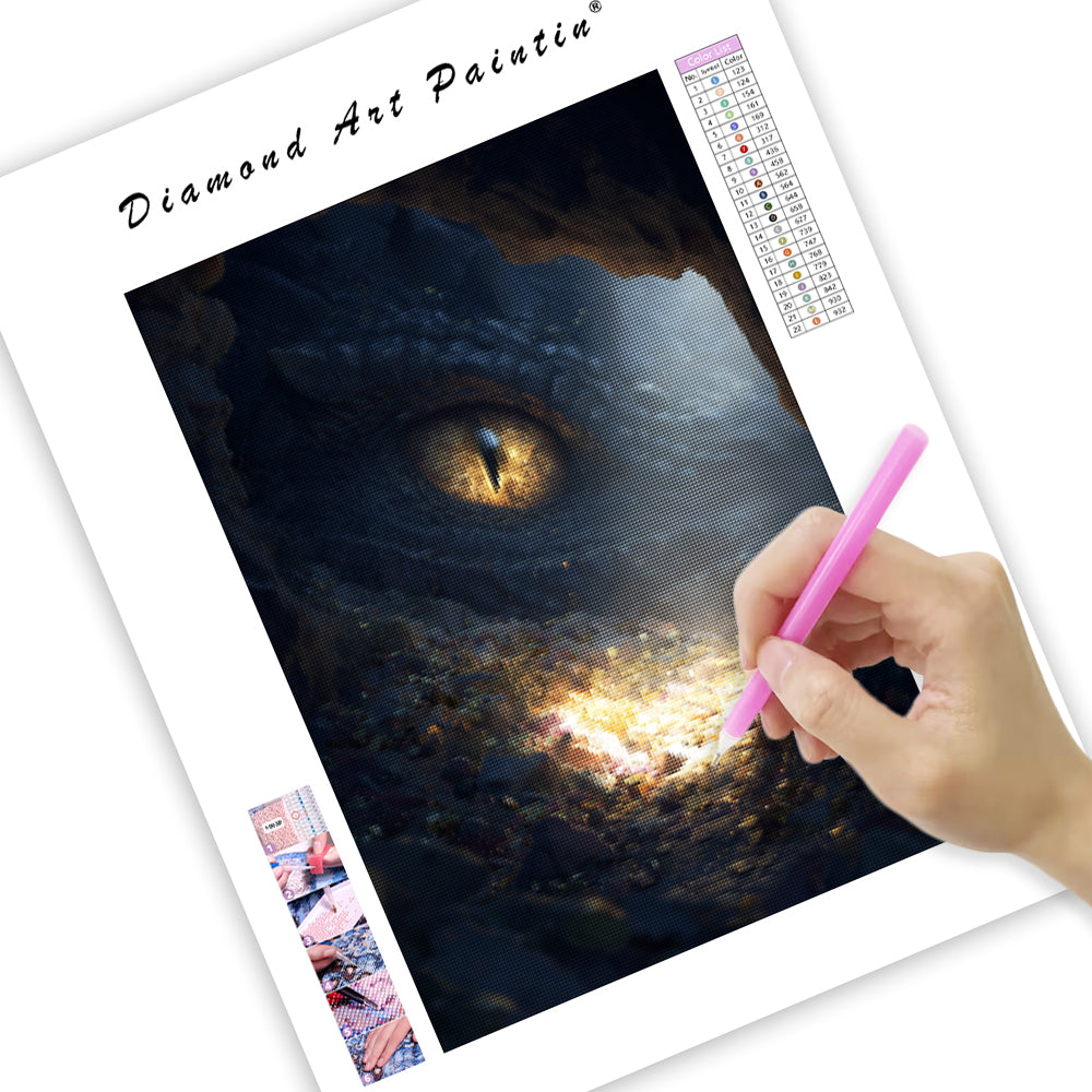 Drakens öga i grottan – Diamantmålning