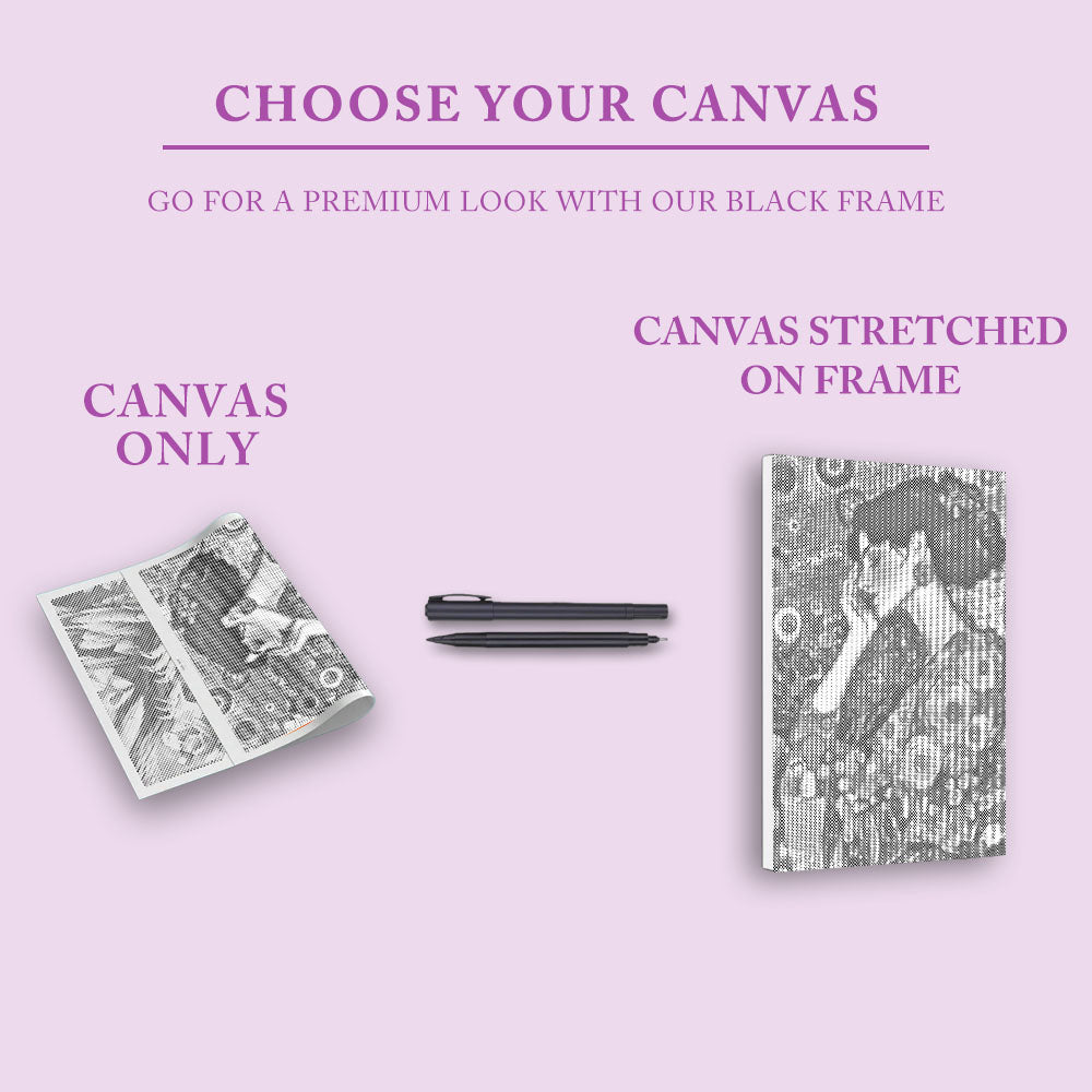 Vintage kvinna - Prickmålning