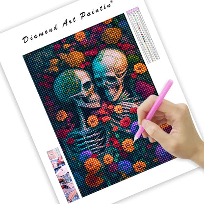 Skeletthav Av Blommor - DiamantmåLning