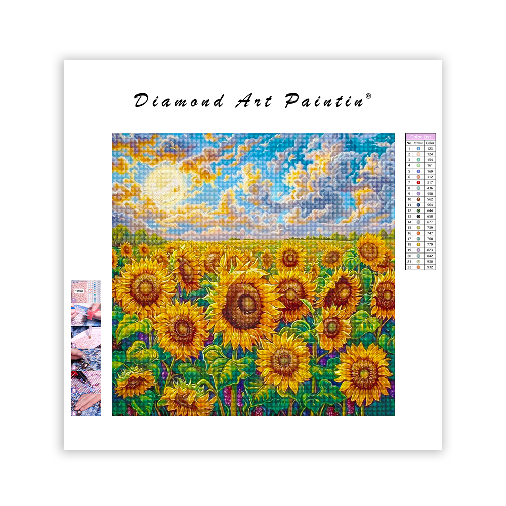 Sunflower Symphony - DiamantmåLning