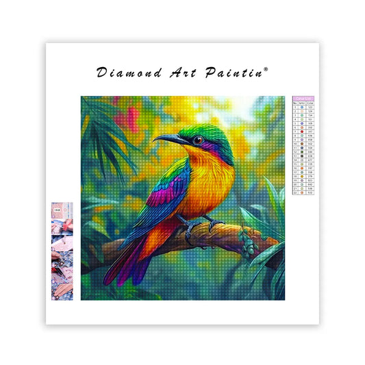 Vibrant Tropical Bird - DiamantmåLning