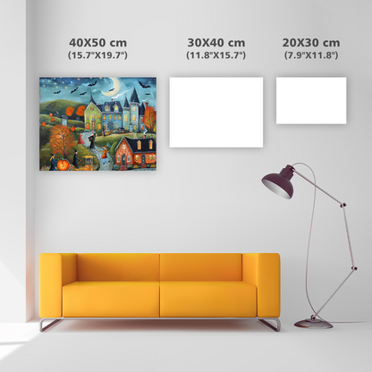 En pittoresk Halloween - Diamond Painting