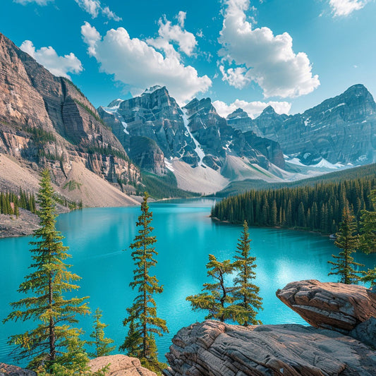 Turkos sjö i Banff – Diamantmålning