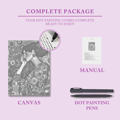 Vintage kvinna - Prickmålning