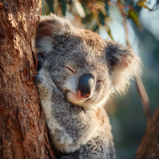 Koala som kramar ett träd – Diamantmålning