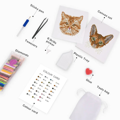 Mini–Kollektion med kattansikten
