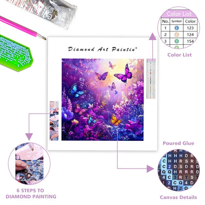 Vibrant Violet Garden - DiamantmåLning