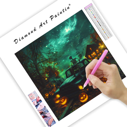 Surrealistisk Halloween Natt - Diamantmålning