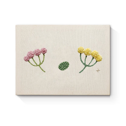 Blomsterarrangemang – Punch needle-broderi