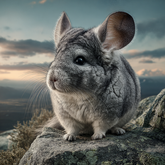 Chinchilla på klippa – Diamantmålning
