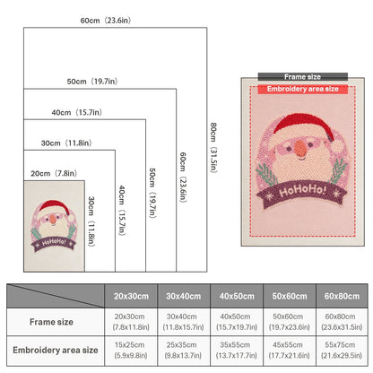 Ho ho ho-jultomte – Punch needle-broderi